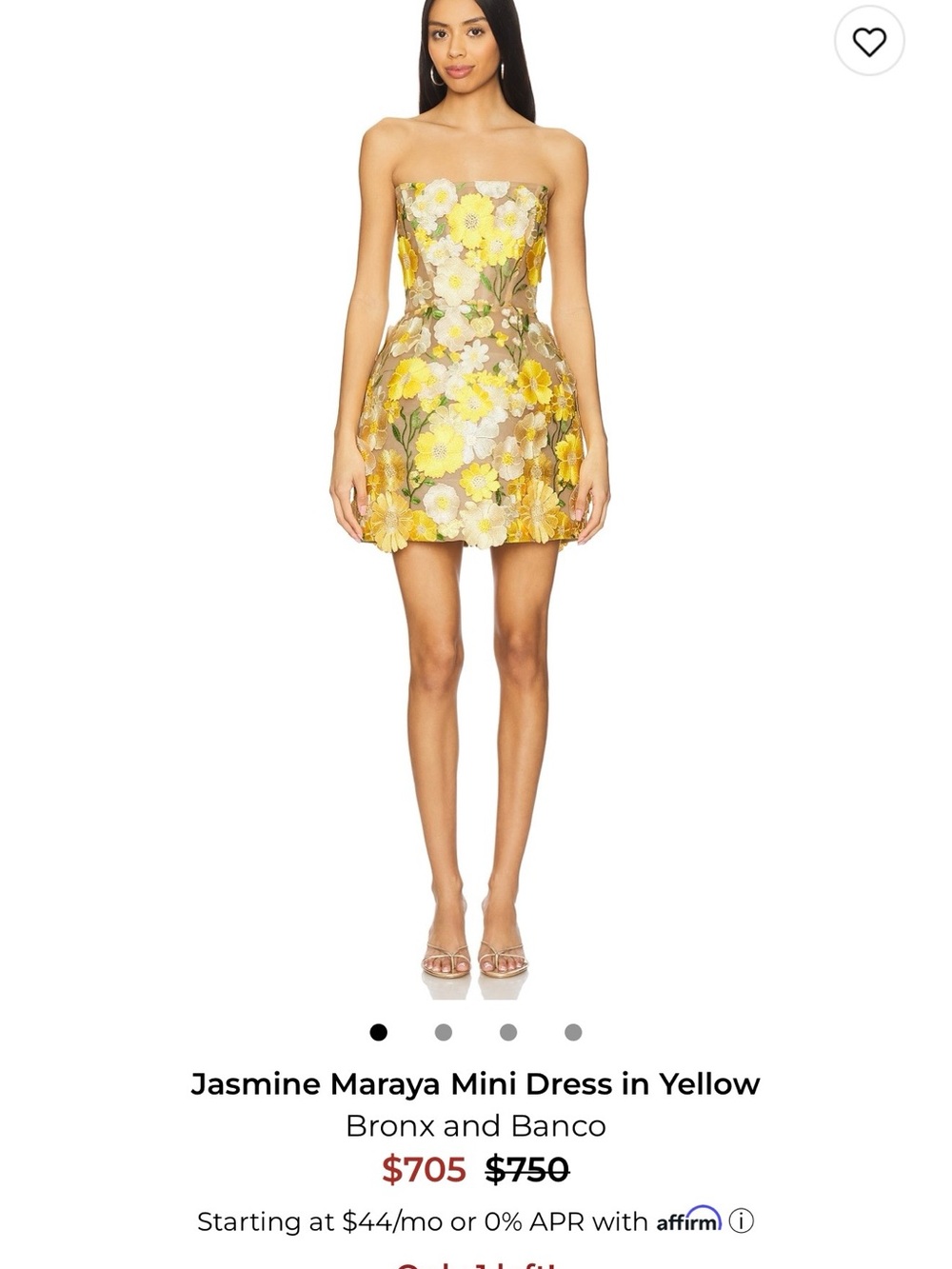 Jasmine Maraya strapless embroidered tulle mini dress - Picture 3 of 4